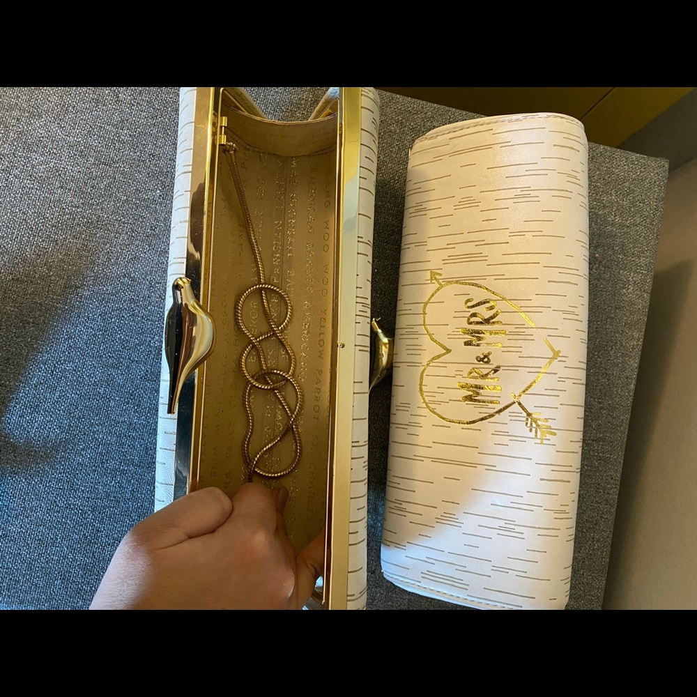 Kate Spade Wedding Belles Mr & Mrs Log Clutch - Picture 4 of 4